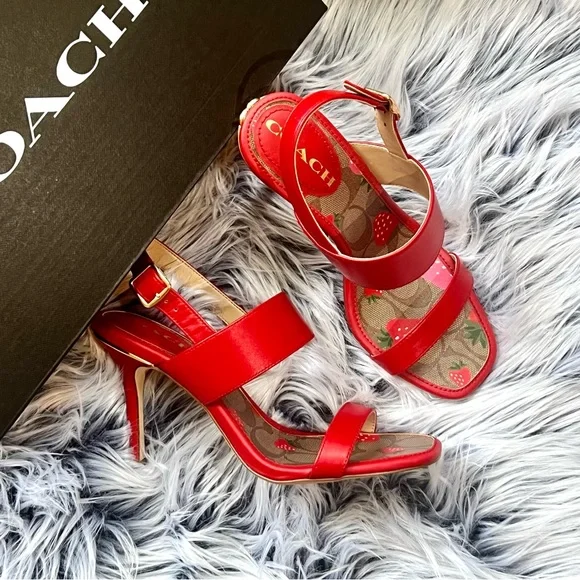 【COACH】Rori Sandal★日本未発売★送料無料!! Rare Authentic Coach Rori Leather 3 1/2“ Sandal Black size 7